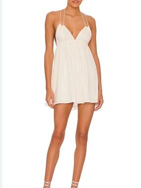 Cream Strappy Anna Nata Mini Dress
